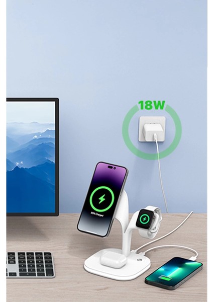 YM-UD22 Kablosuz Şarj Masaüstü Set - Siyah modelleri