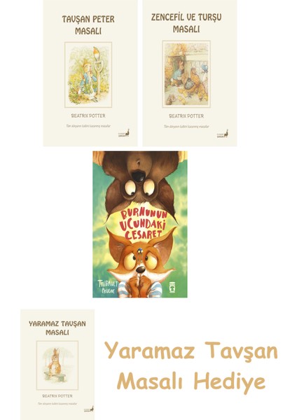 Beatrix Potter 15 - Zencefil ve Turşu Masalı + Burnunun Ucundaki Cesaret