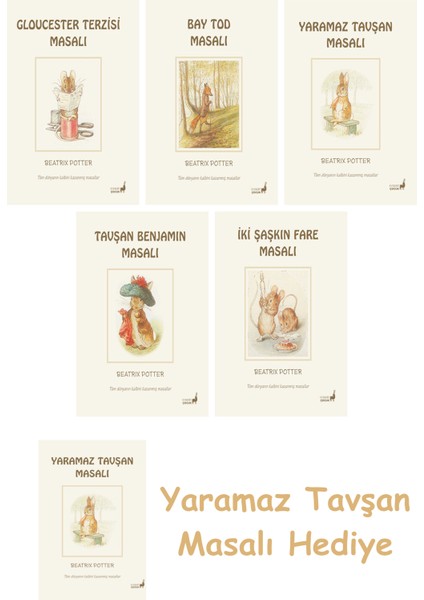 Beatrix Potter 9 - Yaramaz Tavşan Masalı + Beatrix Potter 4 - Tavşan Benjamin Masalı + Beatrix Potter 5 - Iki Şaşkın Fare Masalı