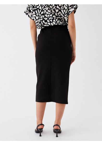 Yeni Sezon Kadın Beli Lastikli Düz Kalem Etek indirimleri