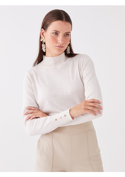 Yeni Sezon Yarım Balıkçı Yaka Kadın Triko Kazak