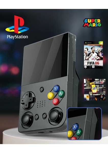 Retro El Atarisi 3.5 Hd Ekran – Psp Ps1 Mario Gta Fıfa Destekli 10.000 Oyun Konsolu