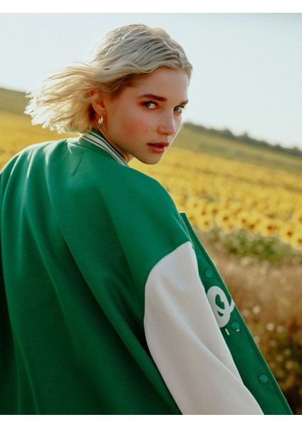 Yeni Sezon Baskılı Uzun Kollu Kadın Kolej Ceket fiyatları