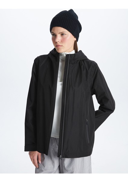 Yeni Sezon Kapüşonlu Reflektör Baskılı Uzun Kollu Kadın Yağmurluk fiyatları