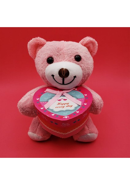 Hediyelik Pembe Kutulu Ayıcık