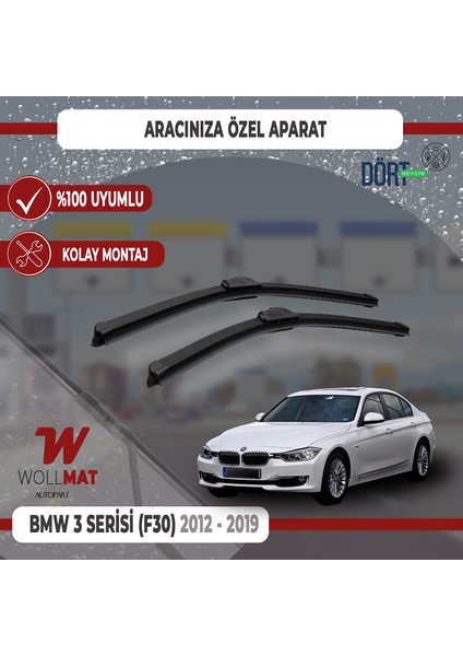 Bmw 3 Serisi F30 Silecek 2012 2019 Uyumlu Silecek Takımı Araca Özel