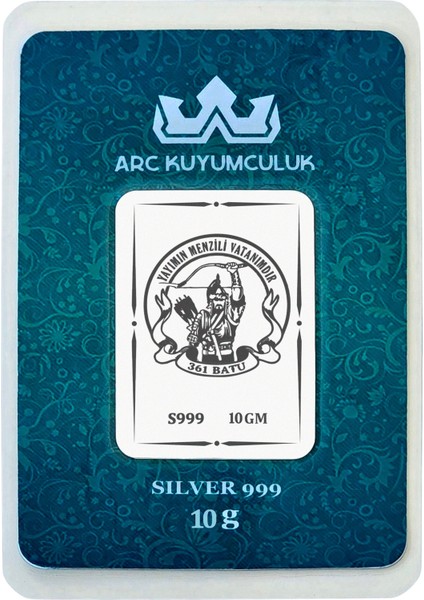Hediyeye Özel 10 Gram 999 Ayar Gümüş ile Tasarlanmış Batuhan Temalı Gümüş KÜLÇESI-666