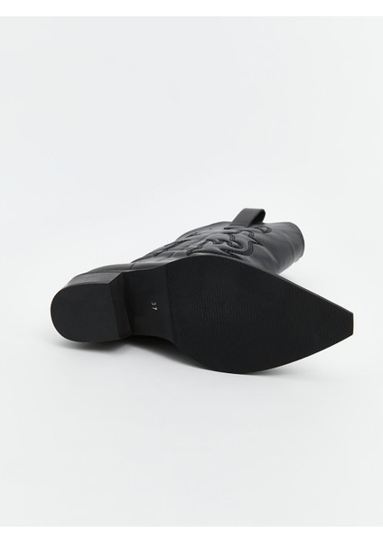 Yeni Sezon Deri Görünümlü Kadın Diz Üstü Çizme fırsatları