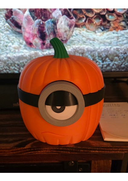 Minyonlar Bal Kabağı Temalı Kap Şekerlik Dekoratif Parça