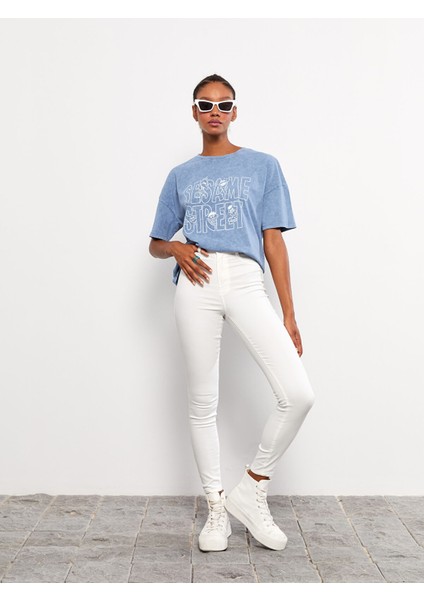 Yeni Sezon Yüksek Bel Jüpiter Süper Skinny Fit Kadın Jean Pantolon