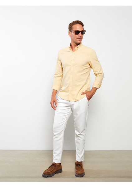 Yeni Sezon Slim Fit Uzun Kollu Oxford Erkek Gömlek modelleri