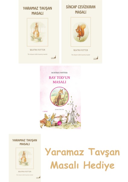 Beatrix Potter 9 - Yaramaz Tavşan Masalı + Beatrix Potter 2 - Sincap Cevizkıran Masalı + Bay Tod’un Masalı
