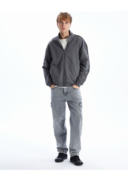 Yeni Sezon Dik Yaka Uzun Kollu Erkek Fermuarlı Sweatshirt fiyatları