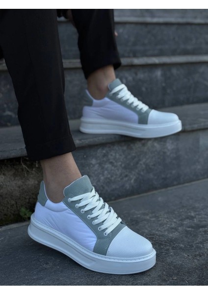 Lvsqvr KB-X46 Kuback Beyaz Bebe Mavi Yüksek Beyaz Taban Günlük Spor Ayakkabı (Numara: 40)