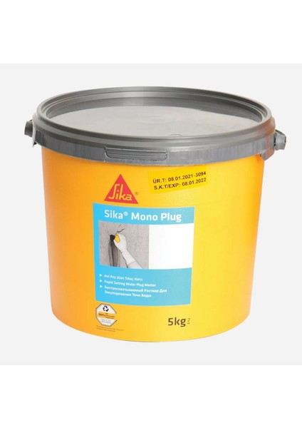 Monoplug Su Tıkaç Harcı Yalıtım Malzemesi Tıkacı Gri 5 kg