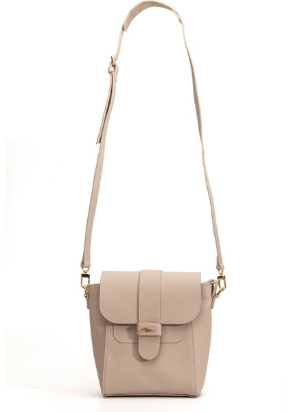 Tegan Hakiki Deri Kadın Omuz ve Çapraz Çanta Siyah