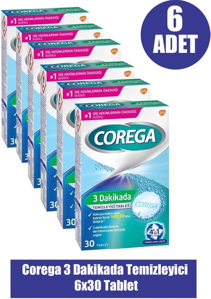 3 Dakikada Temizleyici 30 Tablet 6 Adet