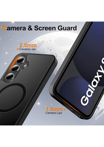 Samsung Galaxy S25 Fe Uyumlu Kamera Lens+Ekran Koruyucu Magsafe Şarj Destekli Iz Tutmaz Mat Kapak fırsatları