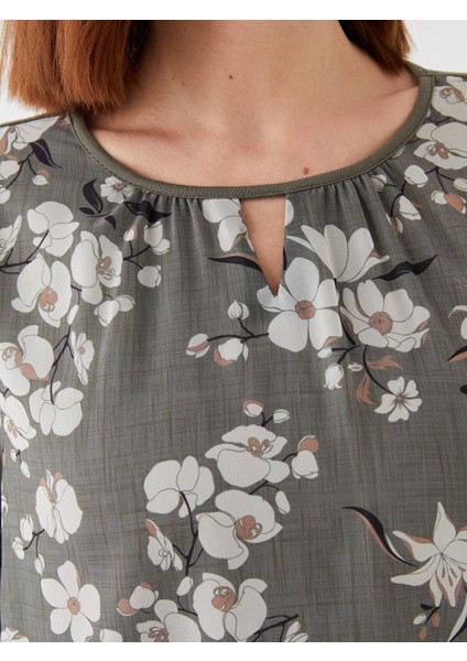 Yeni Sezon Bisiklet Yaka Çiçekli Uzun Kollu Kadın Bluz fırsatları