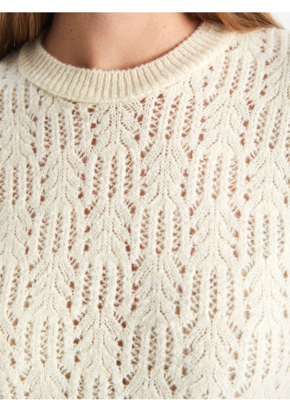 Yeni Sezon Bisiklet Yaka Ajurlu Kadın Triko Kazak modelleri