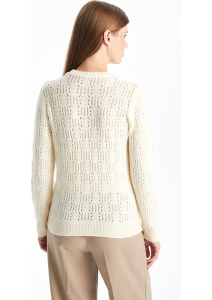 Yeni Sezon Bisiklet Yaka Ajurlu Kadın Triko Kazak fırsatları