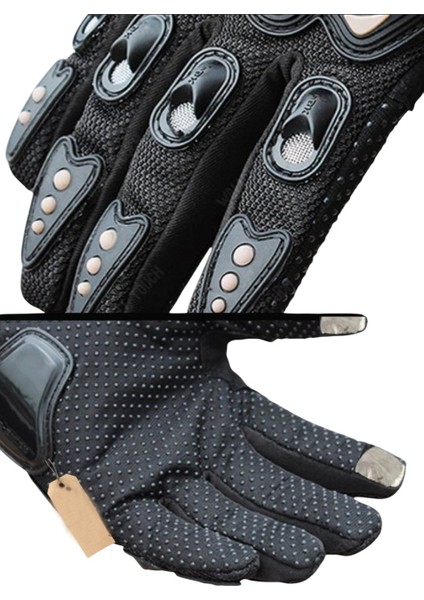 Üst ve Avuç Içi Plastik Korumalı Motosiklet Eldiveni modelleri