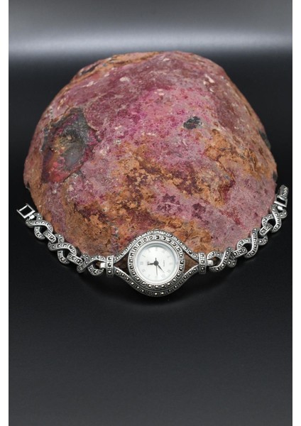 925 Ayar Gümüş Kadın Saati (Kadın Gümüş Saat) Markazit Taşlı 902369 fiyatları