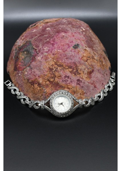 925 Ayar Gümüş Kadın Saati (Kadın Gümüş Saat) Markazit Taşlı 902369 modelleri