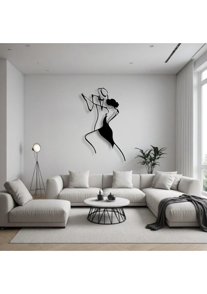 Dans Eden Çift Metal Duvar Dekoru – Modern Soyut Aşk Figürü Ev Aksesuarı fiyatları