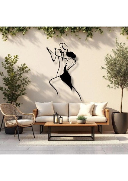 Dans Eden Çift Metal Duvar Dekoru – Modern Soyut Aşk Figürü Ev Aksesuarı indirimleri