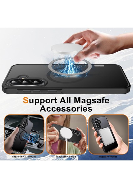 Samsung Galaxy A56 Uyumlu Kamera Lens+Ekran Koruyucu Magsafe Şarj Destekli Iz Tutmaz Mat Kapak fiyatları