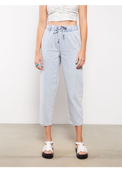 Yeni Sezon Kadın Mom Fit Düz Jean Pantolon fırsatları