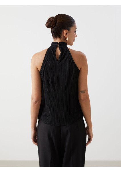 Yeni Sezon Halter Yaka Dokulu Kadın Bluz fırsatları