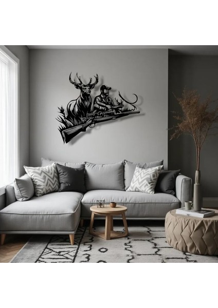 Avcı ve Geyik Temalı Metal Duvar Dekoru – Doğanın Gücünü Yansıtan Sanatsal Tasarım fiyatları