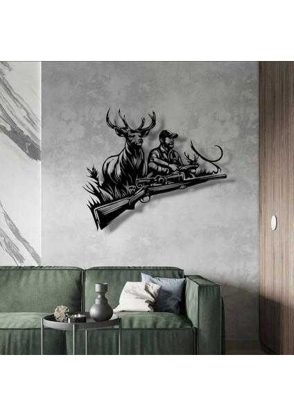 Avcı ve Geyik Temalı Metal Duvar Dekoru – Doğanın Gücünü Yansıtan Sanatsal Tasarım fırsatları