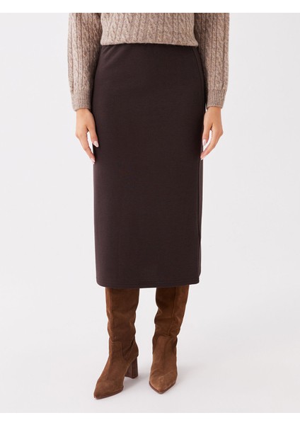 Yeni Sezon Kadın Beli Lastikli Düz Etek modelleri