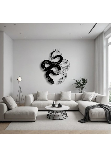 Metal Yılan Duvar Dekoru – Modern Mistik Duvar Tablosu Ev Ofis Dekorasyon Tasarım fiyatları
