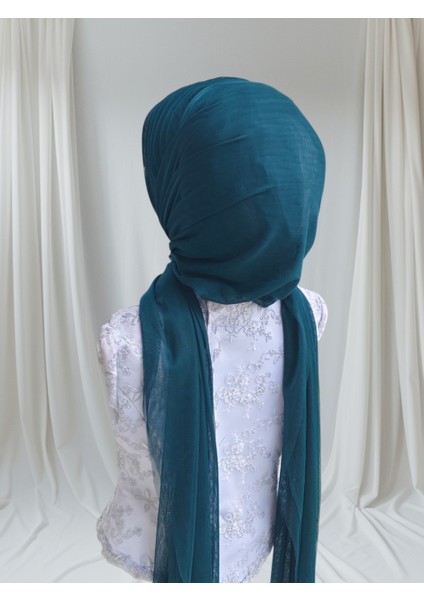 Zümrüt Yeşili Esnek Kumaş Tek Tek Model Hazır Duvak Hazır Şal Hazır Türban Pratik Şal fiyatları