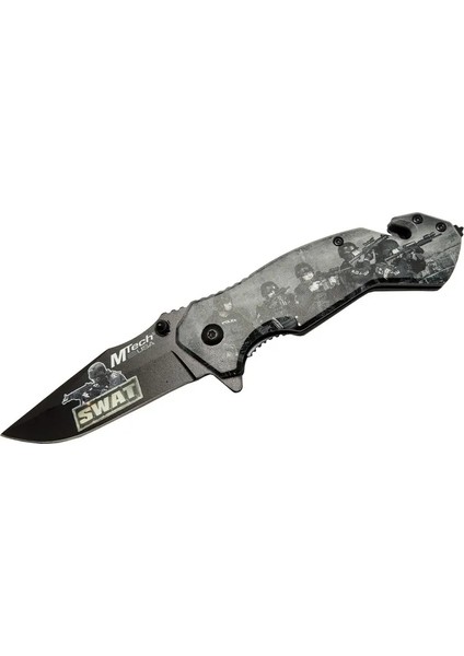 Eco Lounge Mtech 4 23 6 Swat Kurtarma / Kamp Çakı 20CM - Yarı Otomatik, Kemerlikli, Cam Kırma ve Ip Kesme Aparatlı