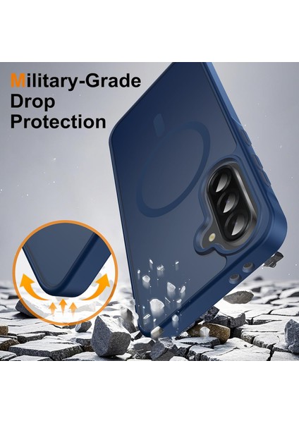 Samsung Galaxy A56 Uyumlu Kamera Lens+Ekran Koruyucu Magsafe Şarj Destekli Iz Tutmaz Mat Kapak modelleri