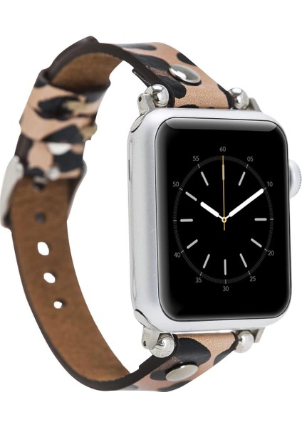 Apple Watch Uyumlu Deri Kordon 42-44-45MM St Leopar Ne