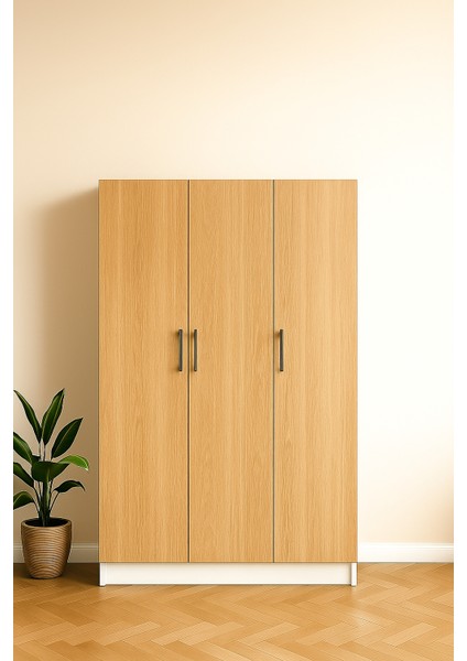 3 Kapaklı Elbise Dolabı (180×118×50 Cm)