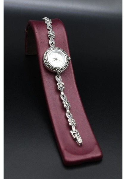 925 Ayar Gümüş Kadın Saati (Kadın Gümüş Saat) Markazit Taşlı 902370 fiyatları