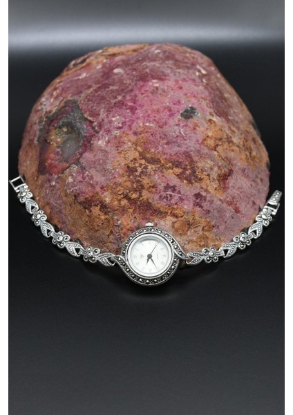 925 Ayar Gümüş Kadın Saati (Kadın Gümüş Saat) Markazit Taşlı 902370 modelleri