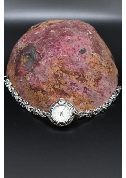 925 Ayar Gümüş Kadın Saati (Kadın Gümüş Saat) Markazit Taşlı 902370 fırsatları