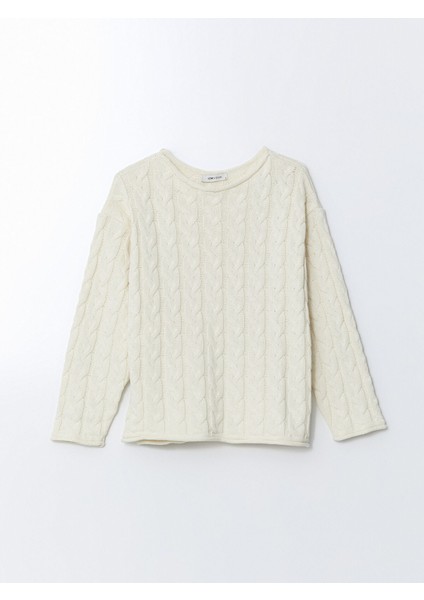 Yeni Sezon Bisiklet Yaka Kendinden Desenli Kadın Triko Kazak indirimleri