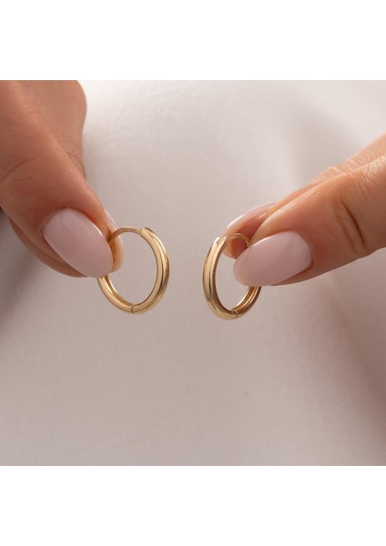 Halka Küpe 14 Ayar Altın