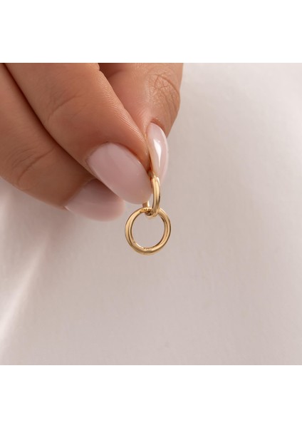 Halka Küpe 14 Ayar Altın