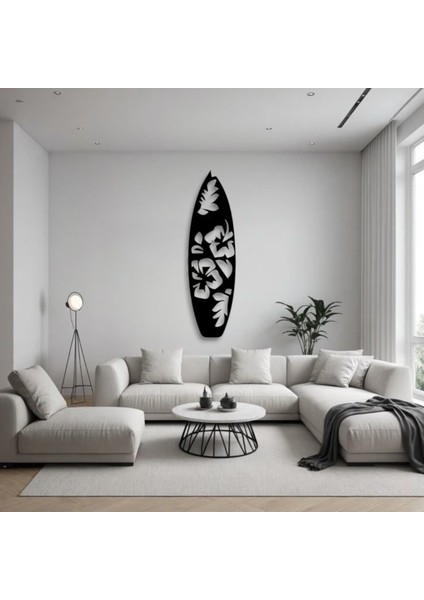 Metal Sörf Temalı Duvar Dekoru – Modern Floral Tasarım Ev Ofis Aksesuar fiyatları