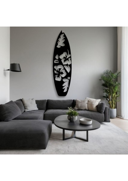 Metal Sörf Temalı Duvar Dekoru – Modern Floral Tasarım Ev Ofis Aksesuar modelleri